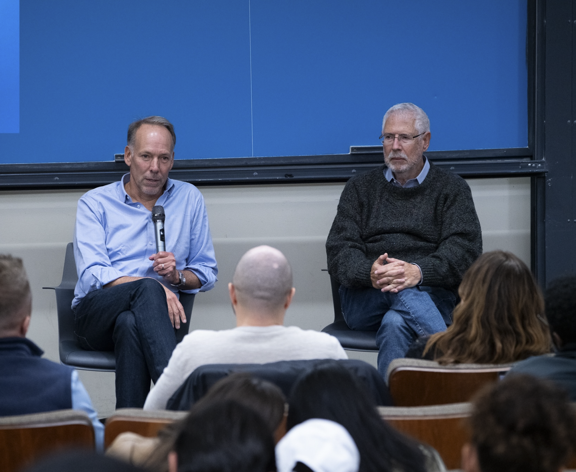 Angel investors at a panel discussion